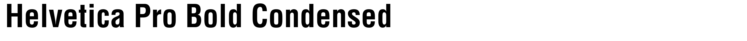 Helvetica Pro Bold Condensed